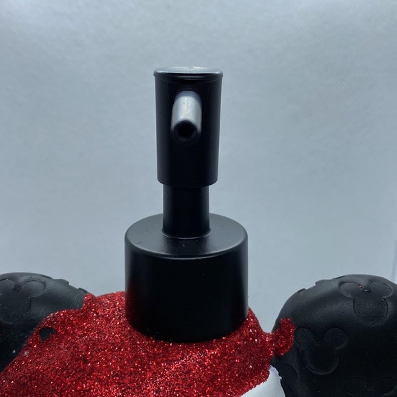 Disney Christmas Mickey Mouse Red Glitter Santa Hat Soap Dispenser - Picture 3 of 12